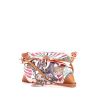 Shoulder bag Hermès Silk City in varnished pink silk and gold Barenia leather - 00pp thumbnail