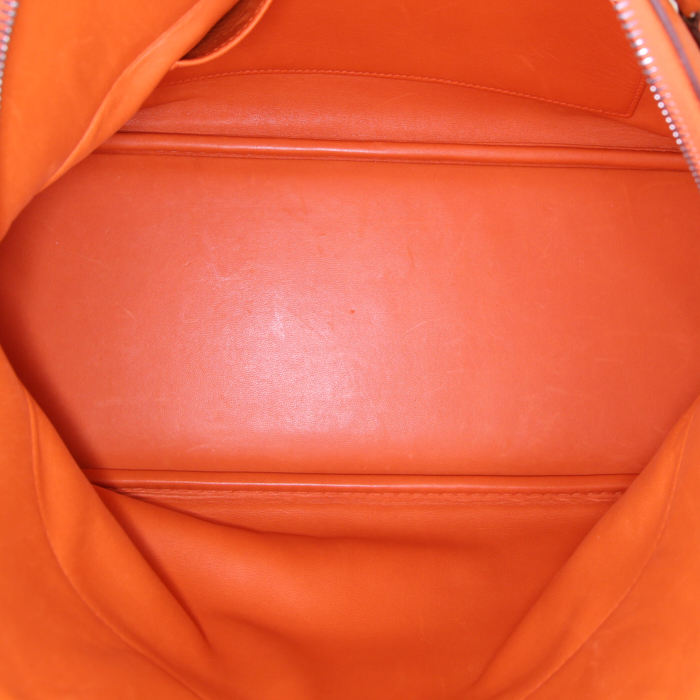 Sac à main Hermès Bolide en cuir togo orange - Detail D3