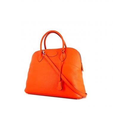 Sac à main Hermès Bolide en cuir togo orange