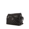 Chanel Coco Cocoon shoulder bag in black quilted canvas and black leather - 00pp thumbnail