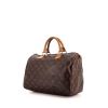 Borsa Louis Vuitton Speedy 30 in tela monogram marrone e pelle naturale - 00pp thumbnail