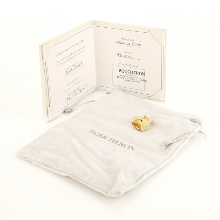 Boucheron Serpent Bohème large model ring in yellow gold and citrine - Detail D3