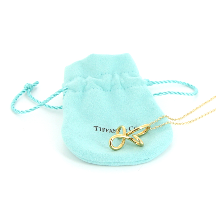 Collana Tiffany & Co Infinity modello grande in oro giallo - Detail D2