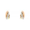 Paire de boucles d'oreilles Cartier Trinity moyen modèle en 3 ors - 00pp thumbnail