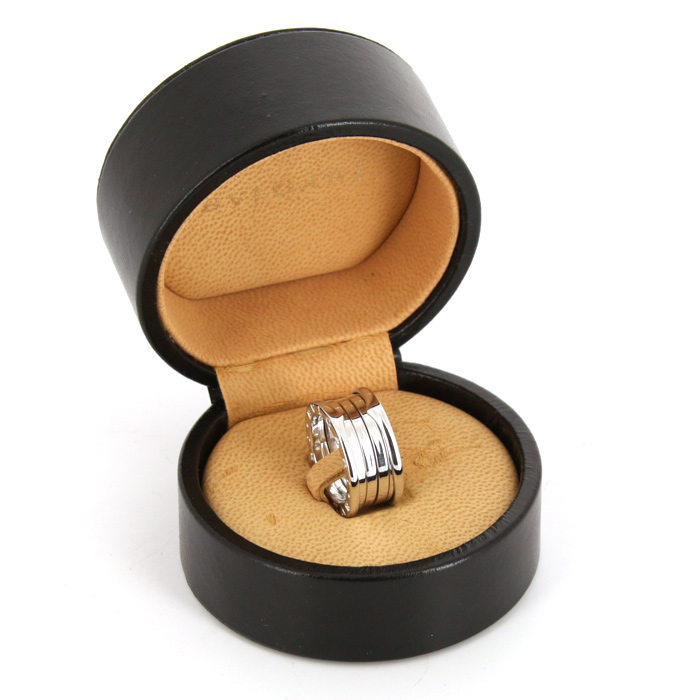 Anello Bulgari B.Zero1 modello grande in oro bianco - Detail D2