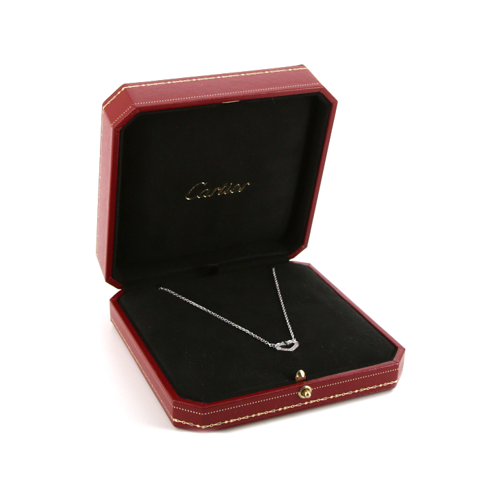 Colgante Cartier Coeur et Symbole en oro blanco y diamantes - Detail D2