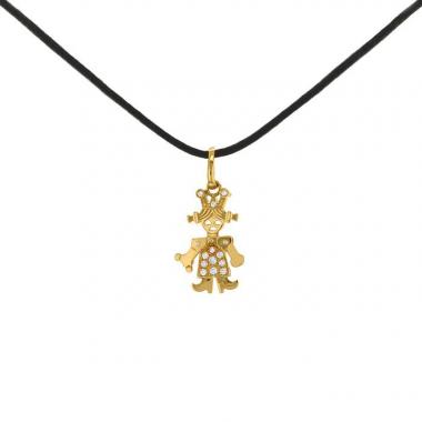 Colgante articulado Pomellato Pantin Reine en oro amarillo y diamantes