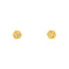 Paire de puces d'oreilles Chanel Camelia petit modèle en or jaune et diamants - 00pp thumbnail