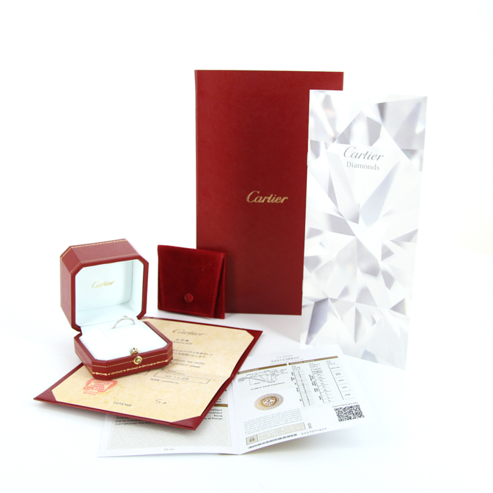 Anello solitario Cartier Etincelle in platino e diamanti (0,20 carat) - Detail D2