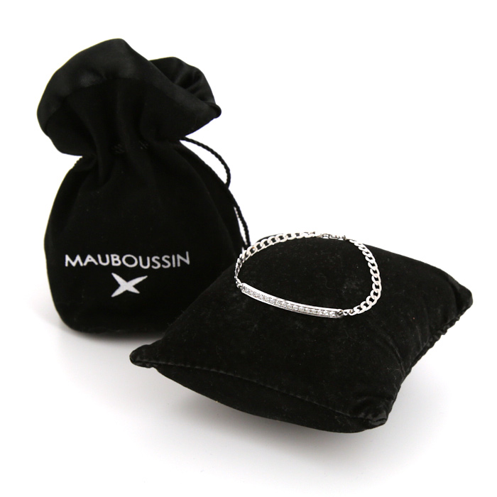 Bracciale flessibile Mauboussin in oro bianco e diamanti
