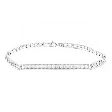 Brazalete flexible Mauboussin en oro blanco y diamantes