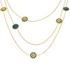 Dior Rose des vents long necklace in yellow gold,  malachite and diamonds - 00pp thumbnail