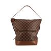 Bolso de mano Louis Vuitton Diane en lona a cuadros ébano y cuero marrón - 360 thumbnail