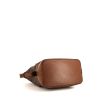 Louis Vuitton Diane handbag in ebene damier canvas and brown leather - Detail D4 thumbnail