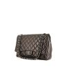 Chanel Timeless Maxi Jumbo handbag in metallic grey quilted leather - 00pp thumbnail