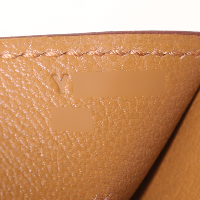 Hermes Birkin Rainbow Sunrise 35 cm handbag in yellow Lime, Rose Confetti, Sésame beige and brown Terre epsom leather - Detail D4