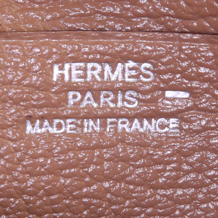 Billetera Hermès  Bearn en piel de lagarto verde Chartreuse - Detail D2