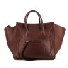 Céline Phantom shopping bag in burgundy leather - 360 thumbnail
