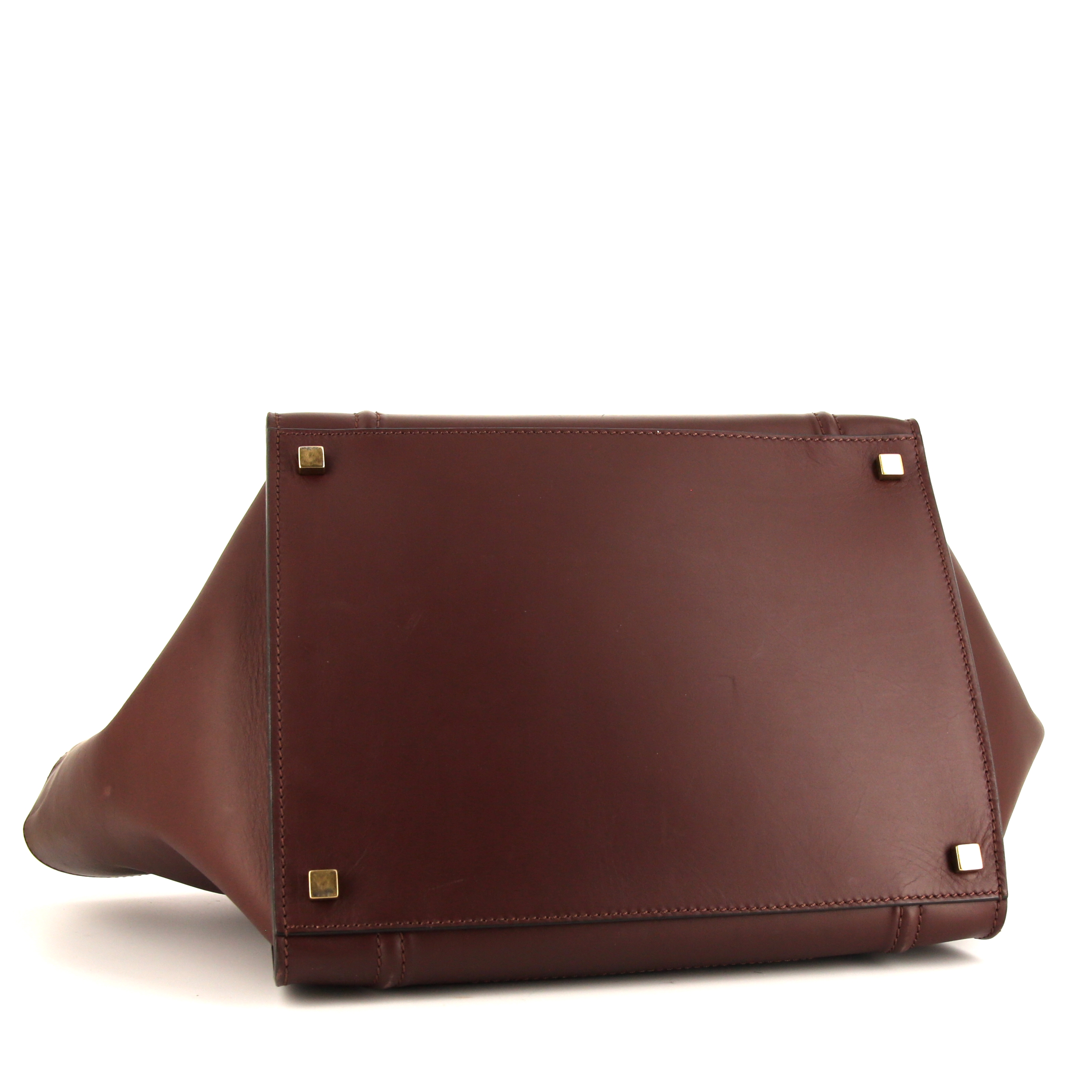 Bolso Cabás Céline Phantom en cuero color burdeos - Detail D4