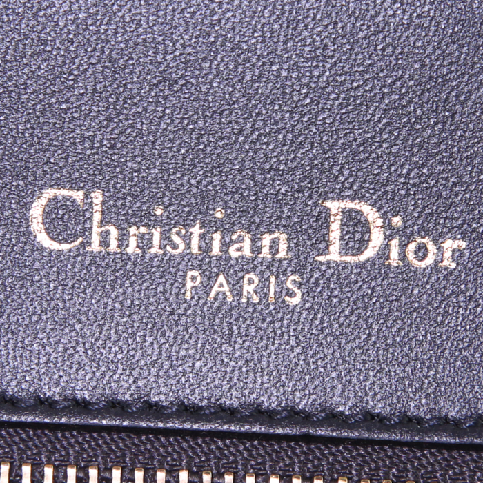 Bolso bandolera Dior Diorama en cuero azul metalizado - Detail D4