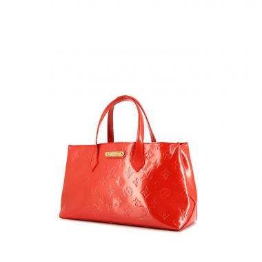 Bolso de mano Louis Vuitton Wilshire en charol Monogram naranja