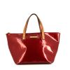 Louis Vuitton Bellevue small model handbag in red monogram patent leather and natural leather - 360 thumbnail