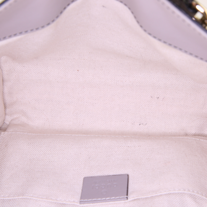 Sac à main Gucci en cuir monogram beige - Detail D3