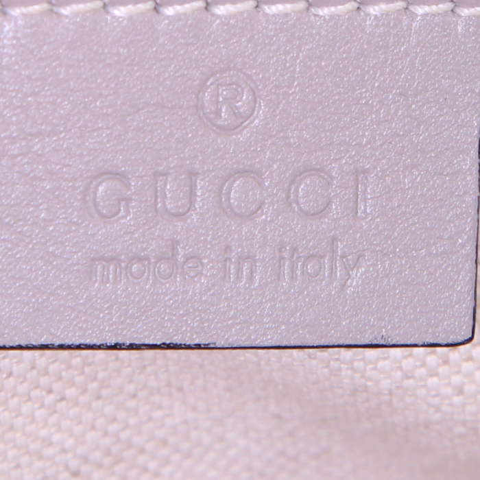 Gucci handbag in beige monogram leather - Detail D4