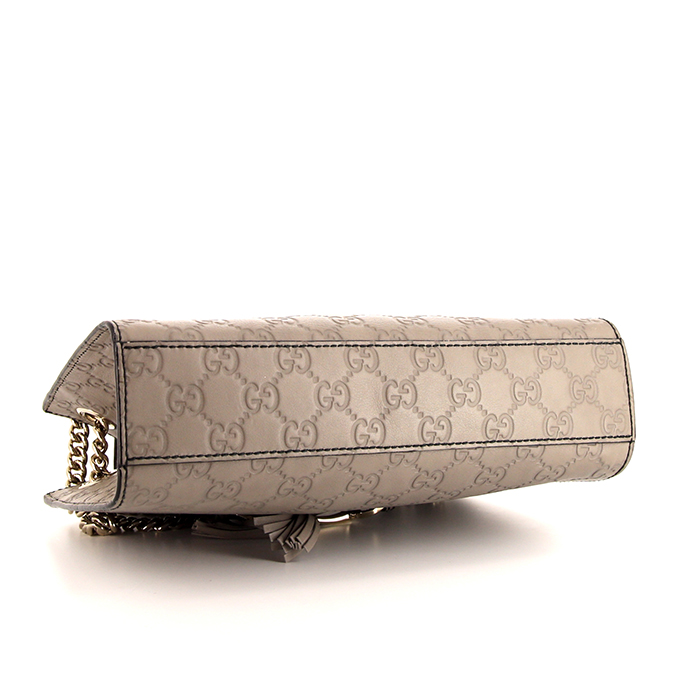 Gucci handbag in beige monogram leather - Detail D5