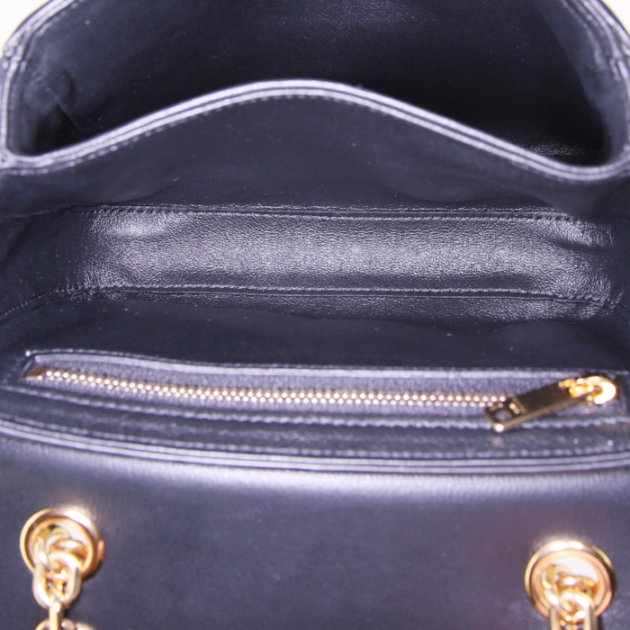 Sac porté épaule ou main Celine C bag petit modèle en cuir noir - Detail D3