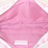 Bolso de mano Dior en lona Monogram rosa y cuero blanco - Detail D2 thumbnail