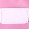 Dior handbag in pink monogram canvas and white leather - Detail D3 thumbnail