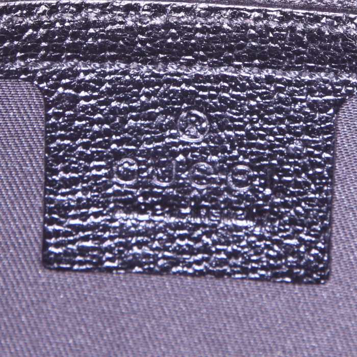 Gucci Jackie handbag in black monogram canvas and black leather - Detail D3