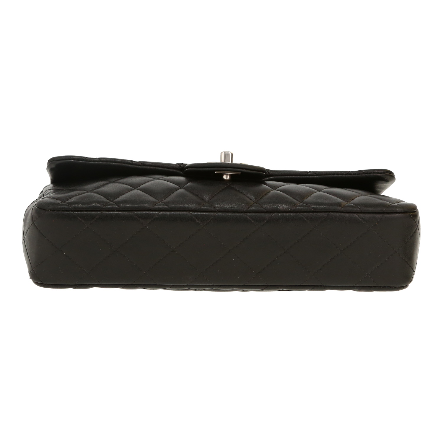 Chanel  Baguette handbag  in black quilted leather - Detail D1