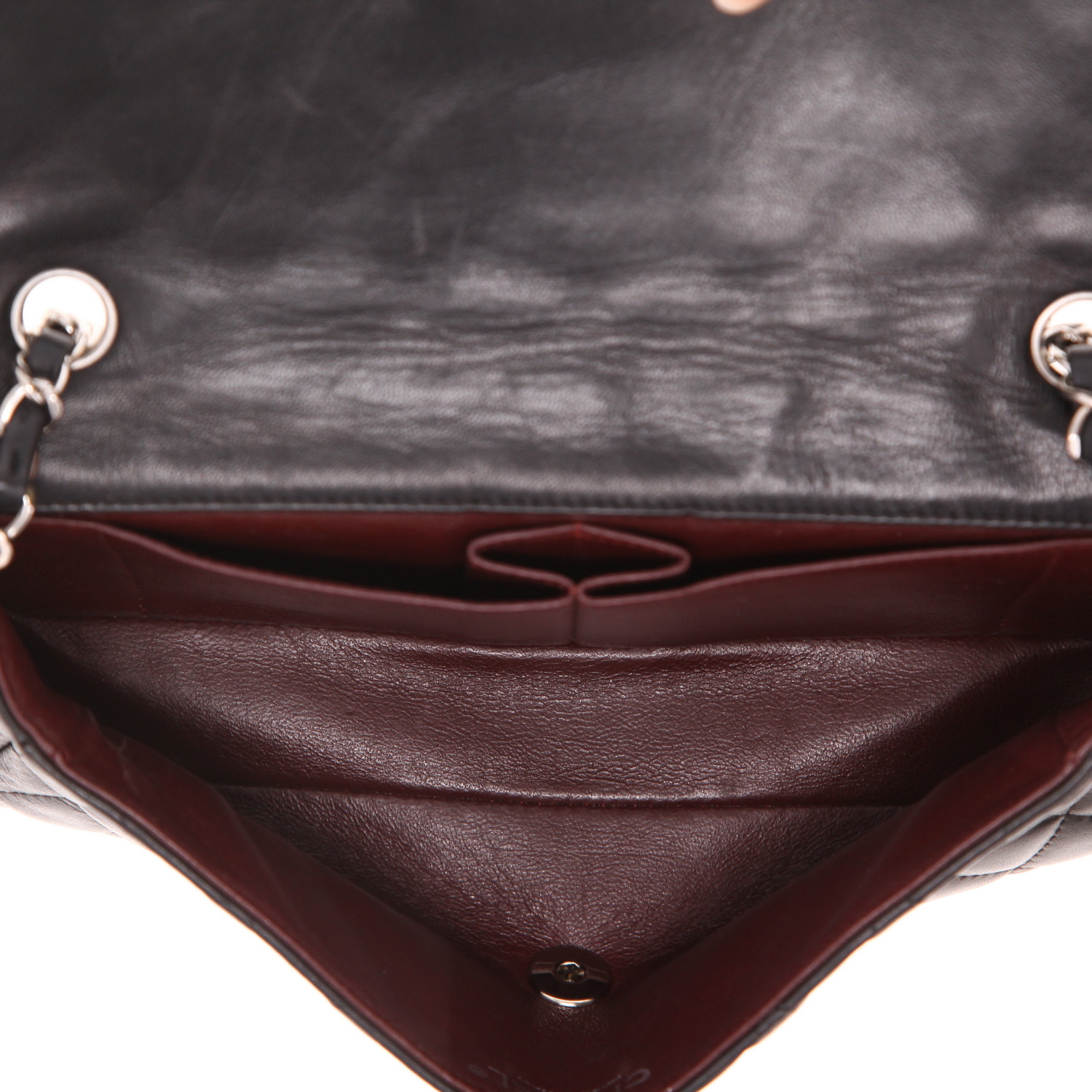 Bolso de mano Chanel  Baguette en cuero acolchado negro - Detail D3