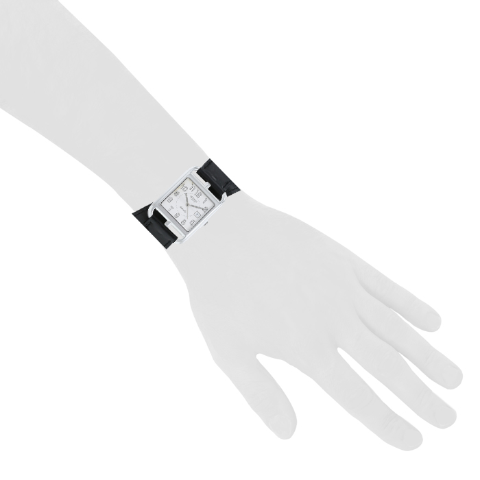 Hermes Cape Cod watch in stainless steel Ref:  CC1.710 Circa  2000 - Detail D1