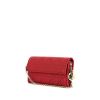 Dior Lady Dior medium model handbag/clutch in red quilted leather - 00pp thumbnail