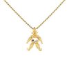 Collar Chopard Happy Diamonds en oro amarillo,  diamantes y rubíes - 00pp thumbnail
