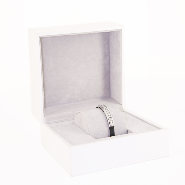 Dior bracelet in white gold,  diamonds and silk - Detail D2