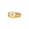 Poiray Fil ring in yellow gold,  pearl and diamonds - 00pp thumbnail