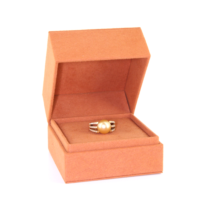 Bague Poiray Fil en or jaune,  perle et diamants - Detail D2