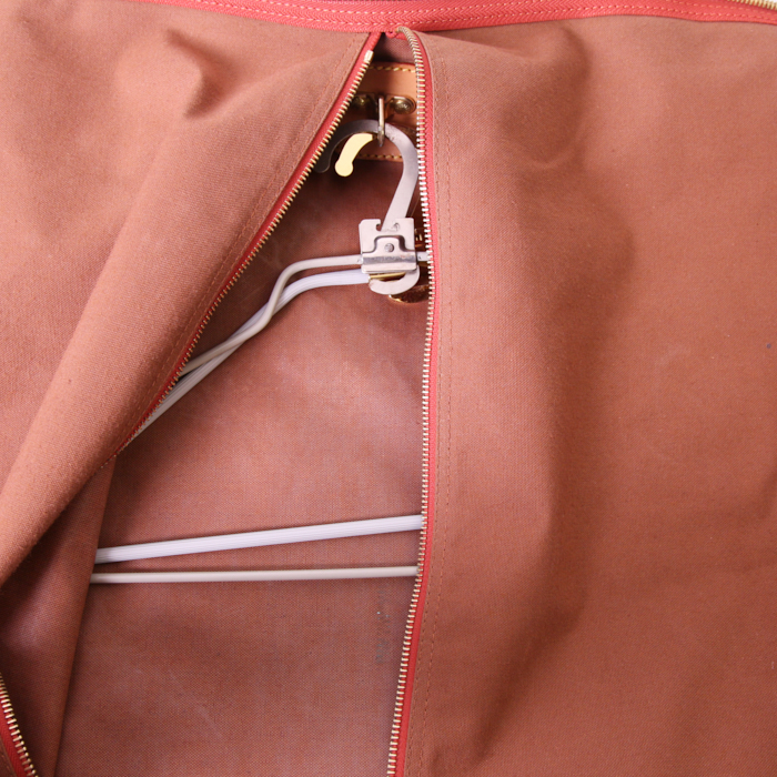 Louis Vuitton America's Cup clothes-hangers in red coated canvas and natural leather - Detail D4