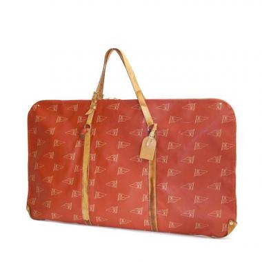 Porte-habits Louis Vuitton America's Cup en toile enduite rouge et cuir naturel