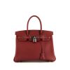 Bolso de mano Hermès  Birkin 30 cm en cuero Jonathan rojo Vif - 360 thumbnail
