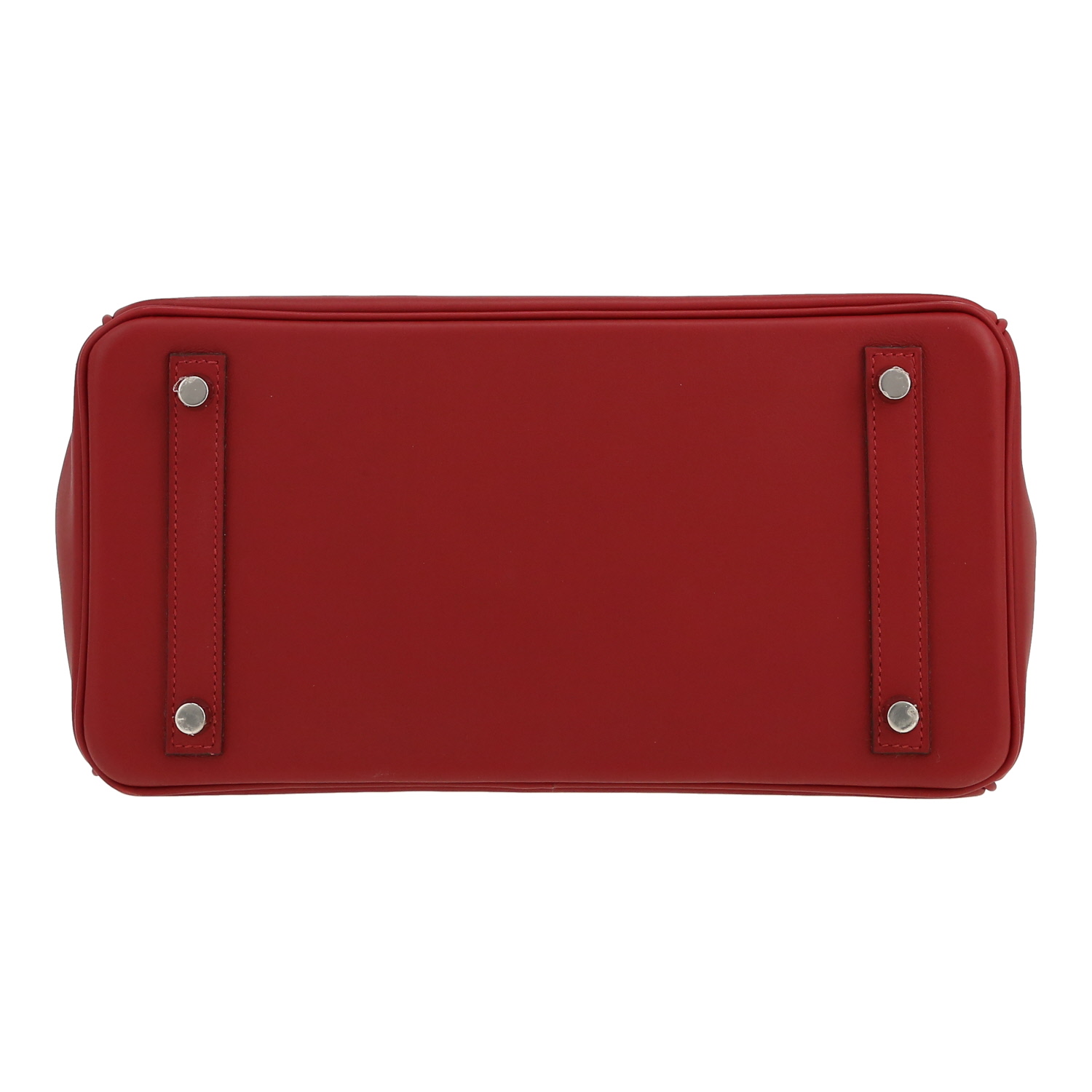 Hermès  Birkin 30 cm handbag  in red H Jonathan leather - Detail D1