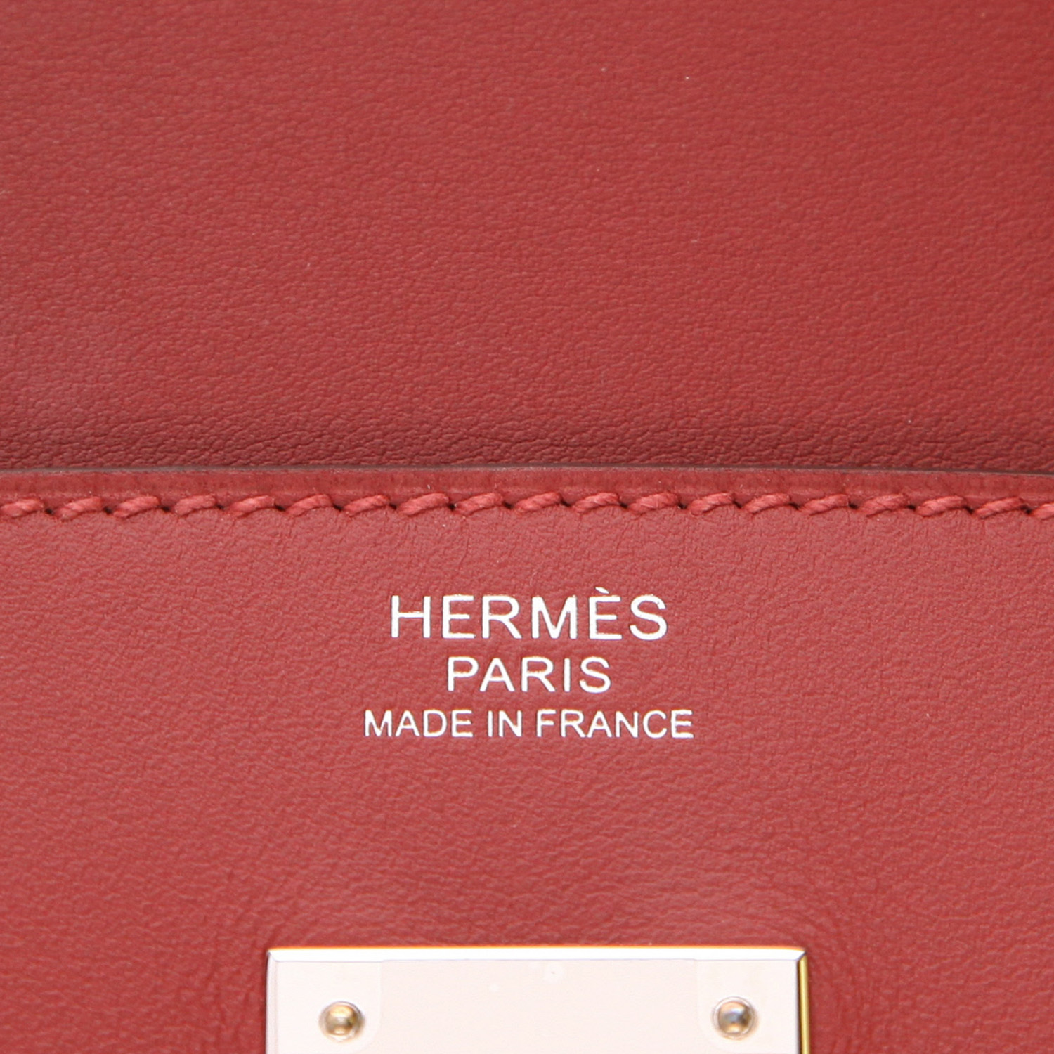 Borsa Hermès  Birkin 30 cm in pelle Jonathan rosso H - Detail D2