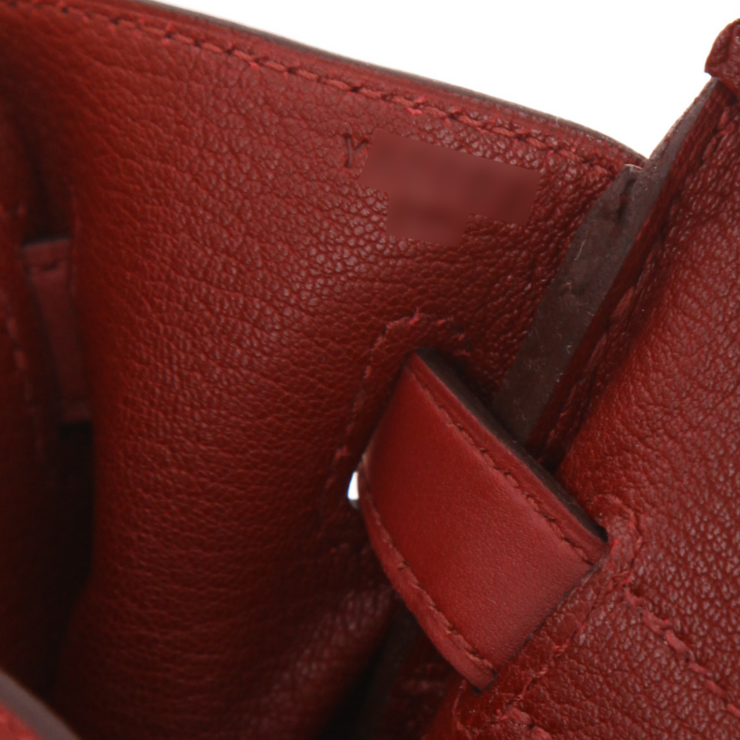 Borsa Hermès  Birkin 30 cm in pelle Jonathan rosso H - Detail D4