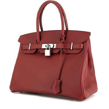 Hermès  Birkin 30 cm handbag  in red H Jonathan leather