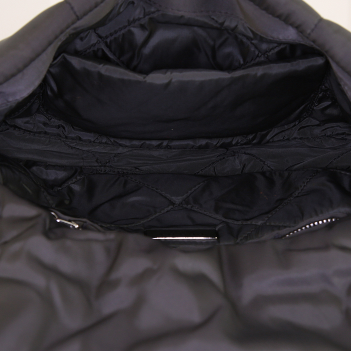 Borsa Prada Bomber in tela grigia - Detail D3