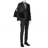 Borsa da viaggio Louis Vuitton Geant Albatros in tessuto siglato nero e pelle lucida marrone - Detail D2 thumbnail